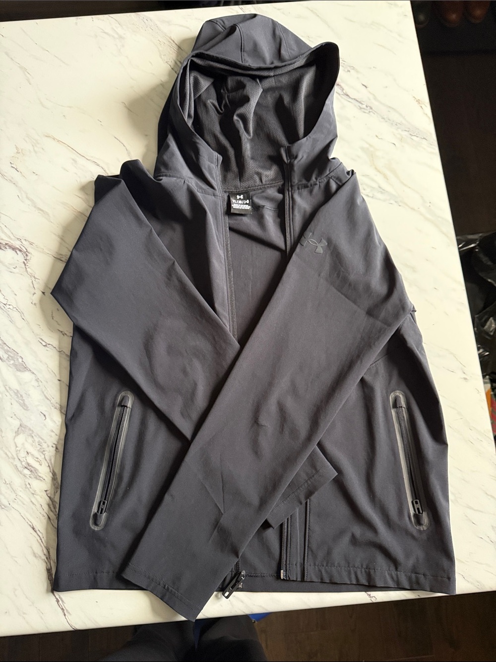 Boys Under Armour Lightweight Hooded Jacket - Black